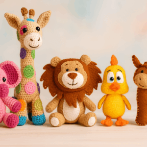 5 Peluches Tejidos o Cosidos de 10 Cm -15 Cm